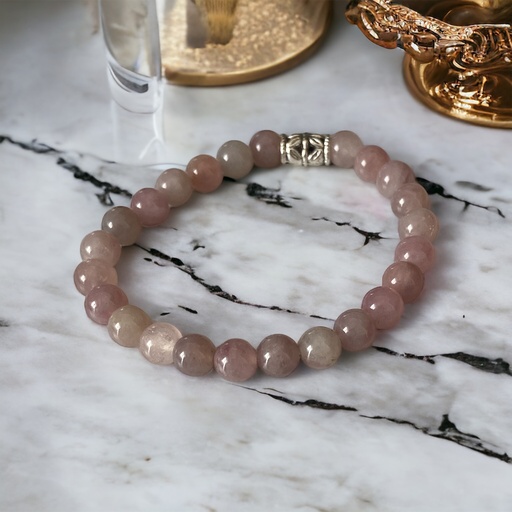 bracelet amour et guérison émotionnelle en quartz rose